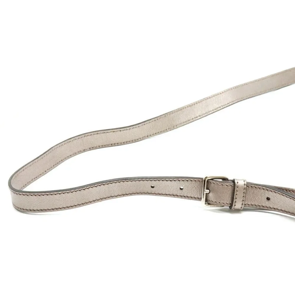 Gucci Imprime Diagonal Metal Fittings Pvc Leather Pink Silver GG Shoulder Bag - Picture 6 of 6
